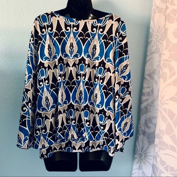 Style & Co Boho Print Top Size Large - Picture 8 of 11